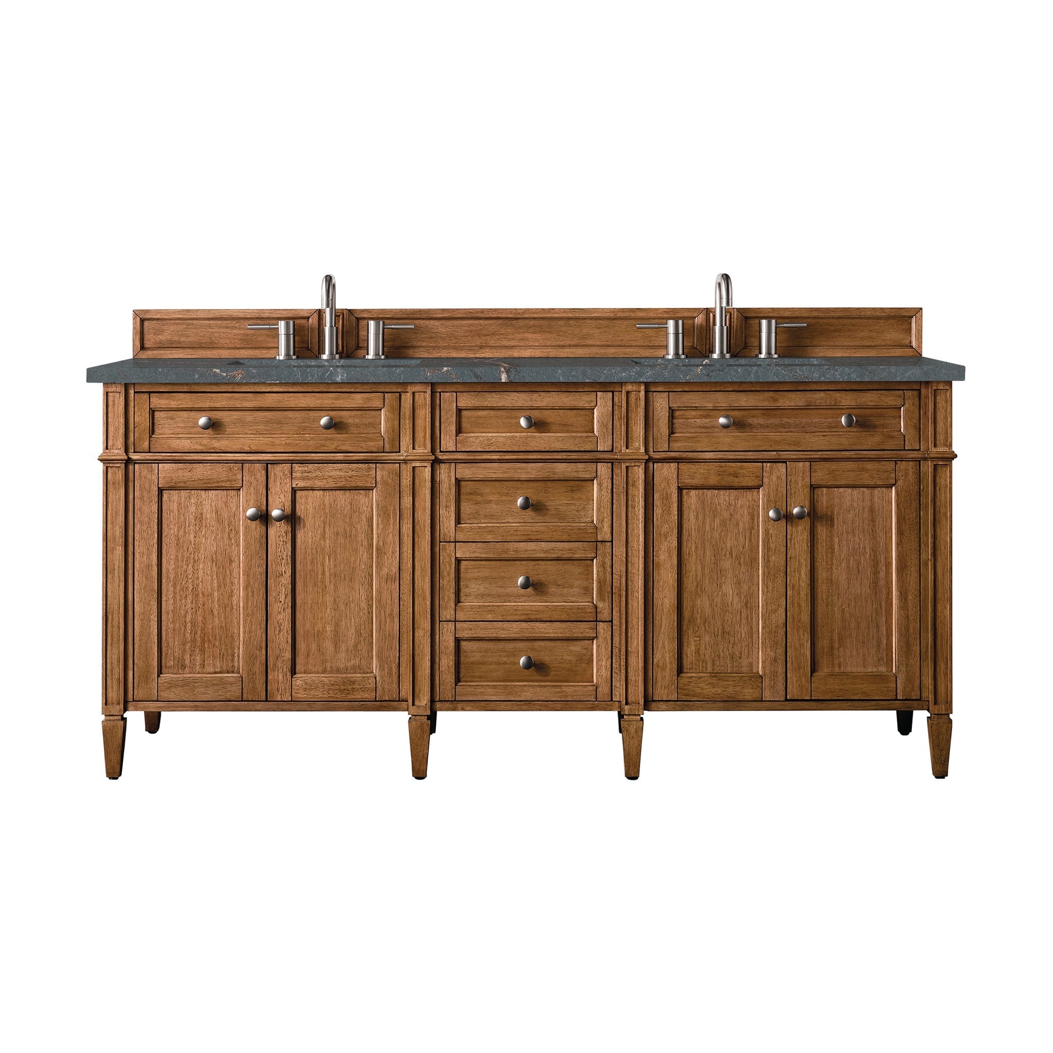 James Martin Vanities - Brittany 72" Double Vanity Cabinet in Saddle Brown - 650 - V72 - SBR - 3PBL - Home Luxury USA