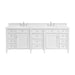 James Martin Vanities - Brittany 84" Double Bathroom Vanity in Bright White - 655 - V84 - BW - WZ - Home Luxury USA