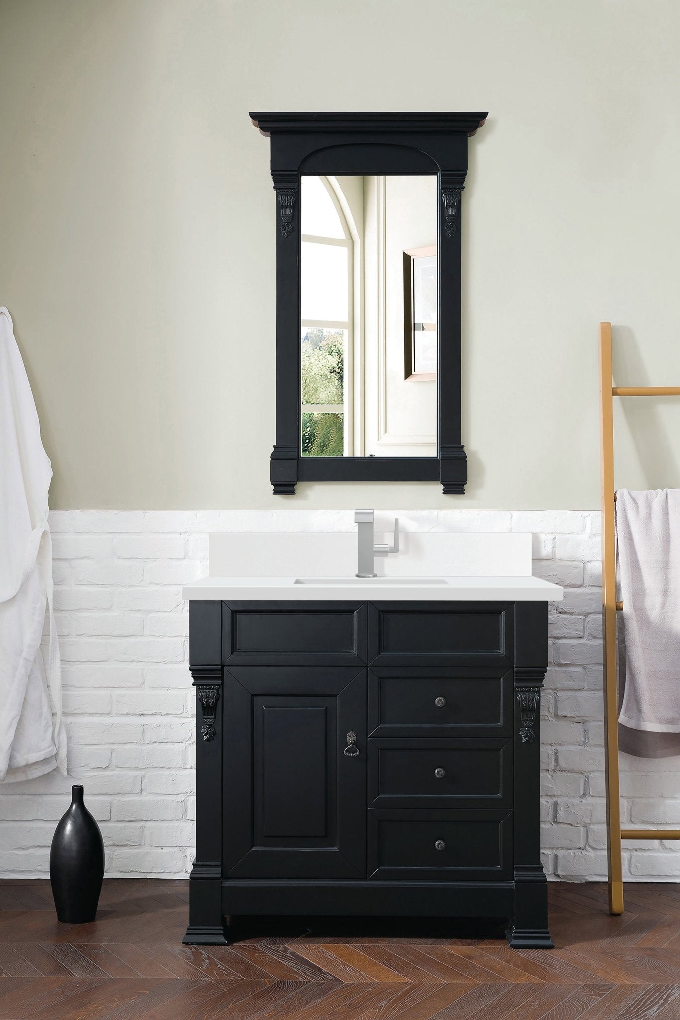 James Martin Vanities - Brookfield 36" Single Bathroom Vanity in Antique Black - 147 - 114 - 5536 - 1WZ - Home Luxury USA