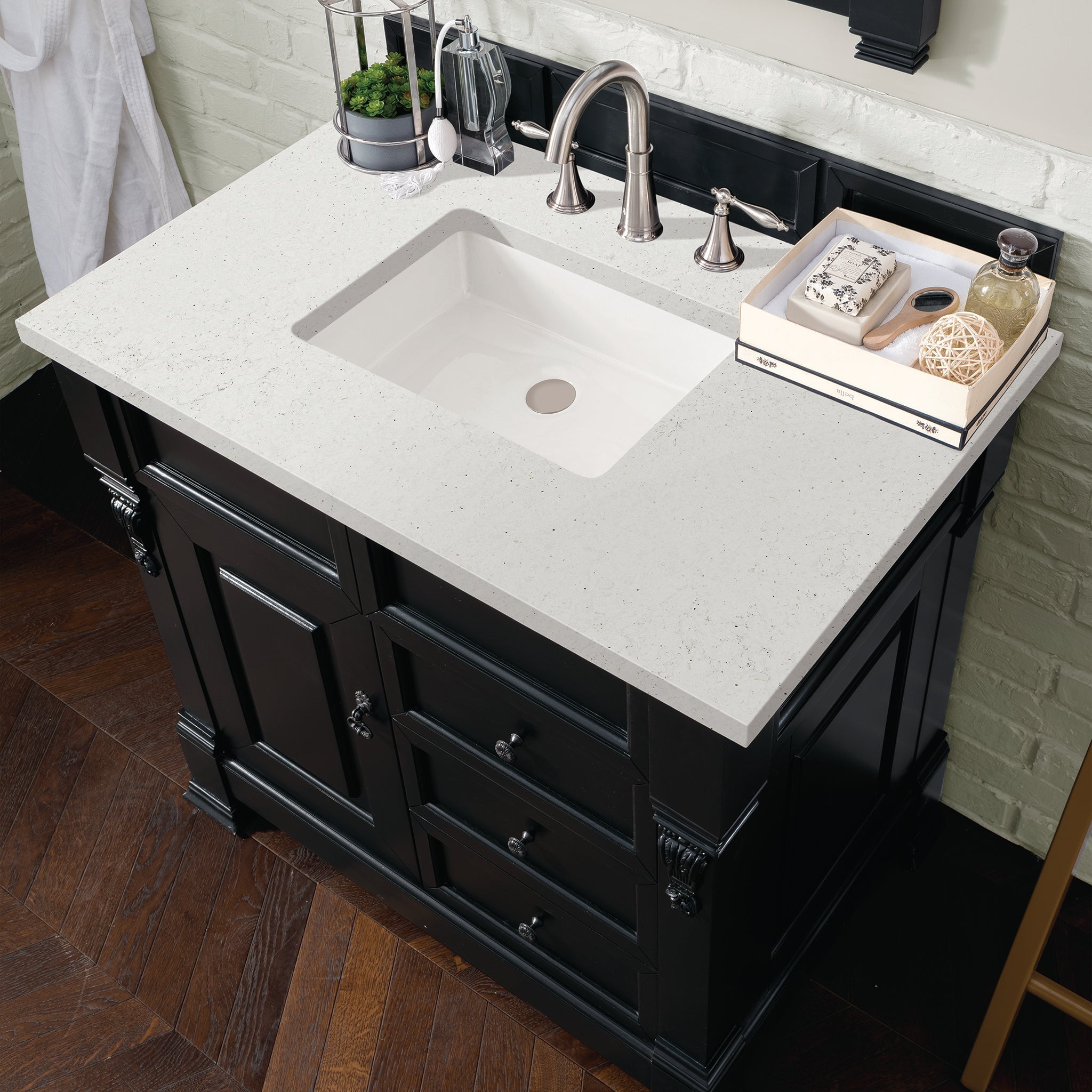 James Martin Vanities - Brookfield 36" Single Bathroom Vanity in Antique Black - 147 - 114 - 5536 - 3LDL - Home Luxury USA