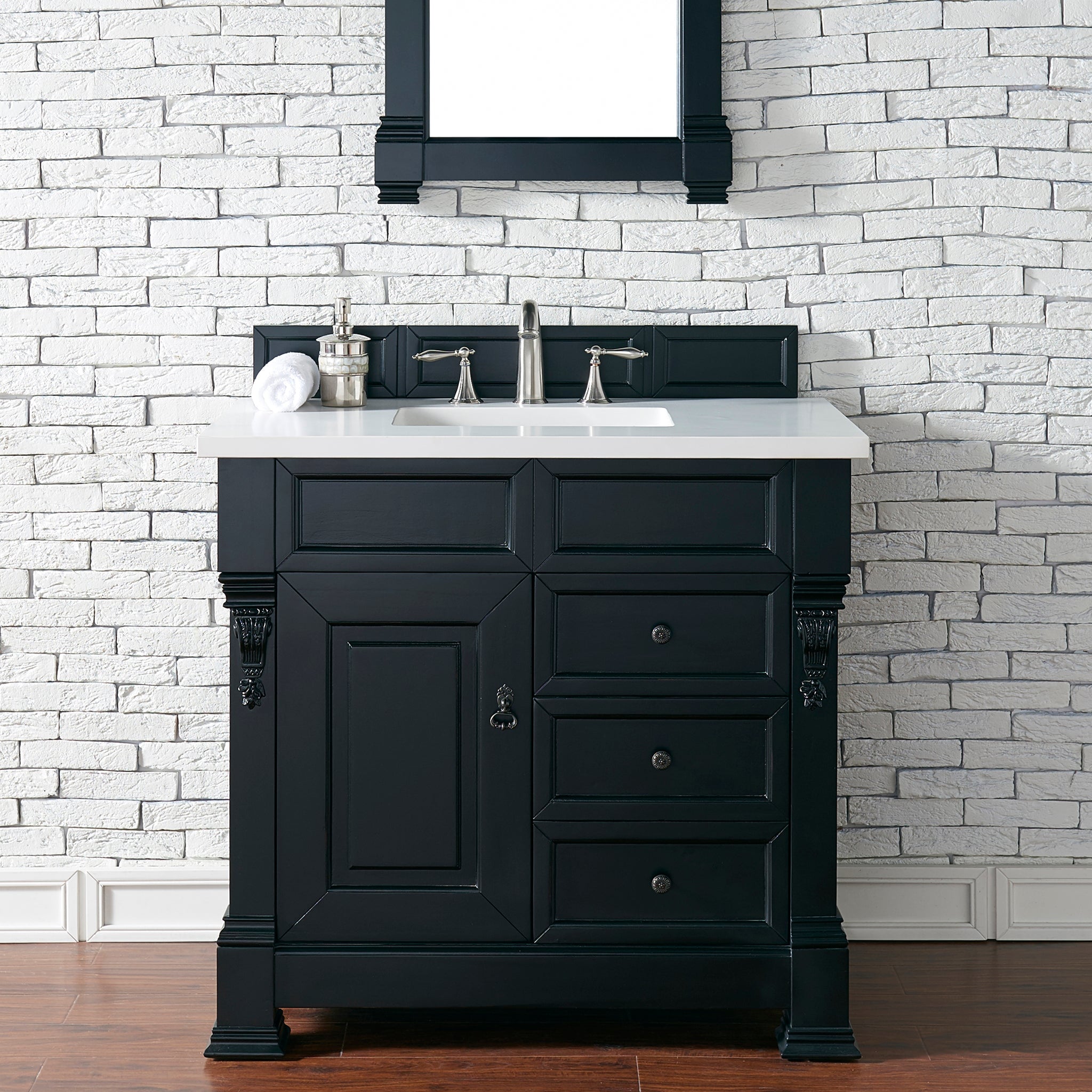 James Martin Vanities - Brookfield 36" Single Bathroom Vanity in Antique Black - 147 - 114 - 5536 - Home Luxury USA