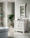 James Martin Vanities - Brookfield 36" Single Bathroom Vanity in Bright White - 147 - V36 - BW - 3WZ - Home Luxury USA