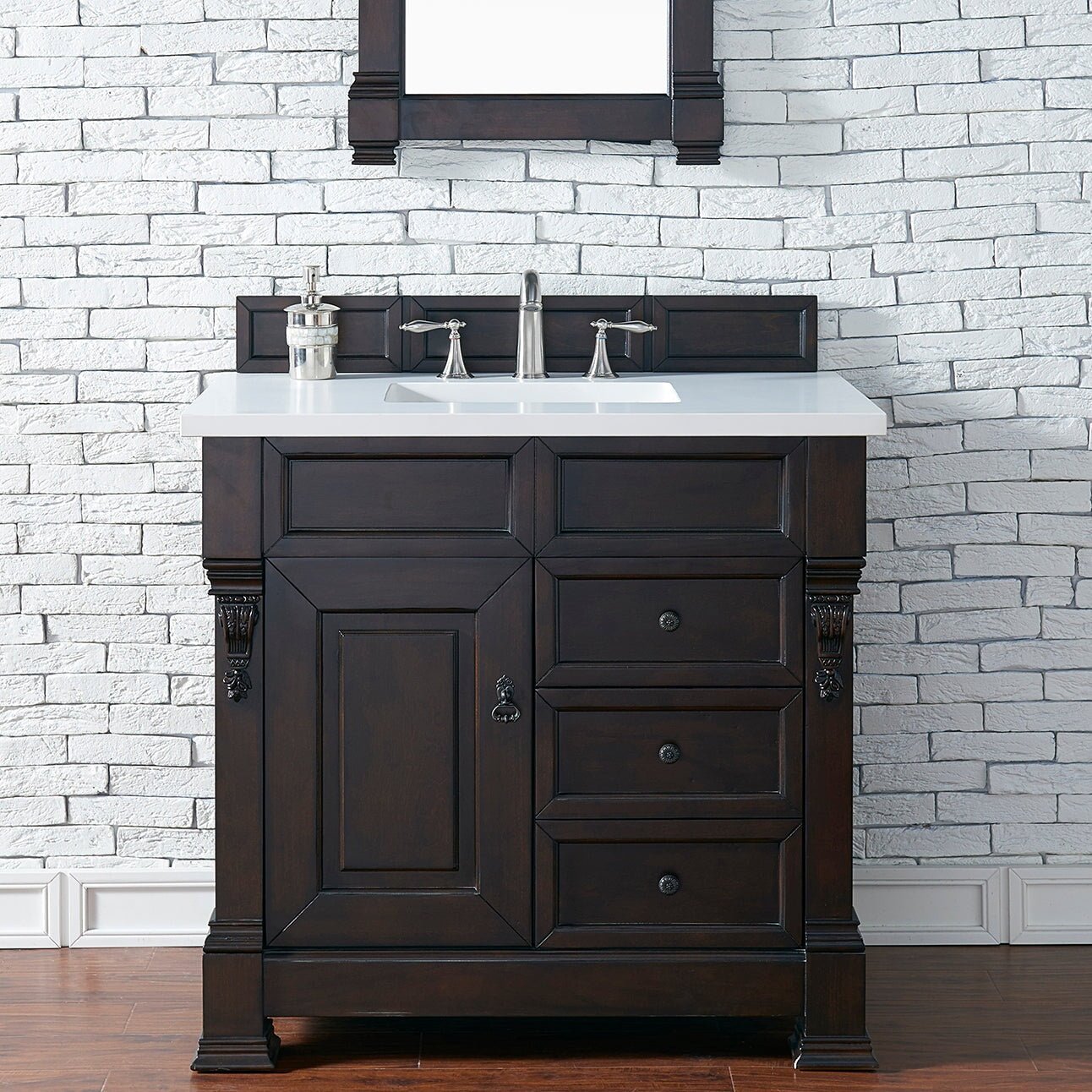 James Martin Vanities - Brookfield 36" Single Bathroom Vanity in Burnished Mahogany - 147 - 114 - 5566 - Home Luxury USA