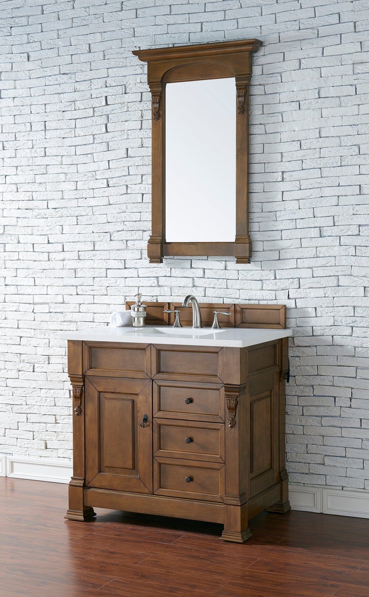 James Martin Vanities - Brookfield 36" Single Bathroom Vanity in Country Oak - 147 - 114 - 5576 - Home Luxury USA