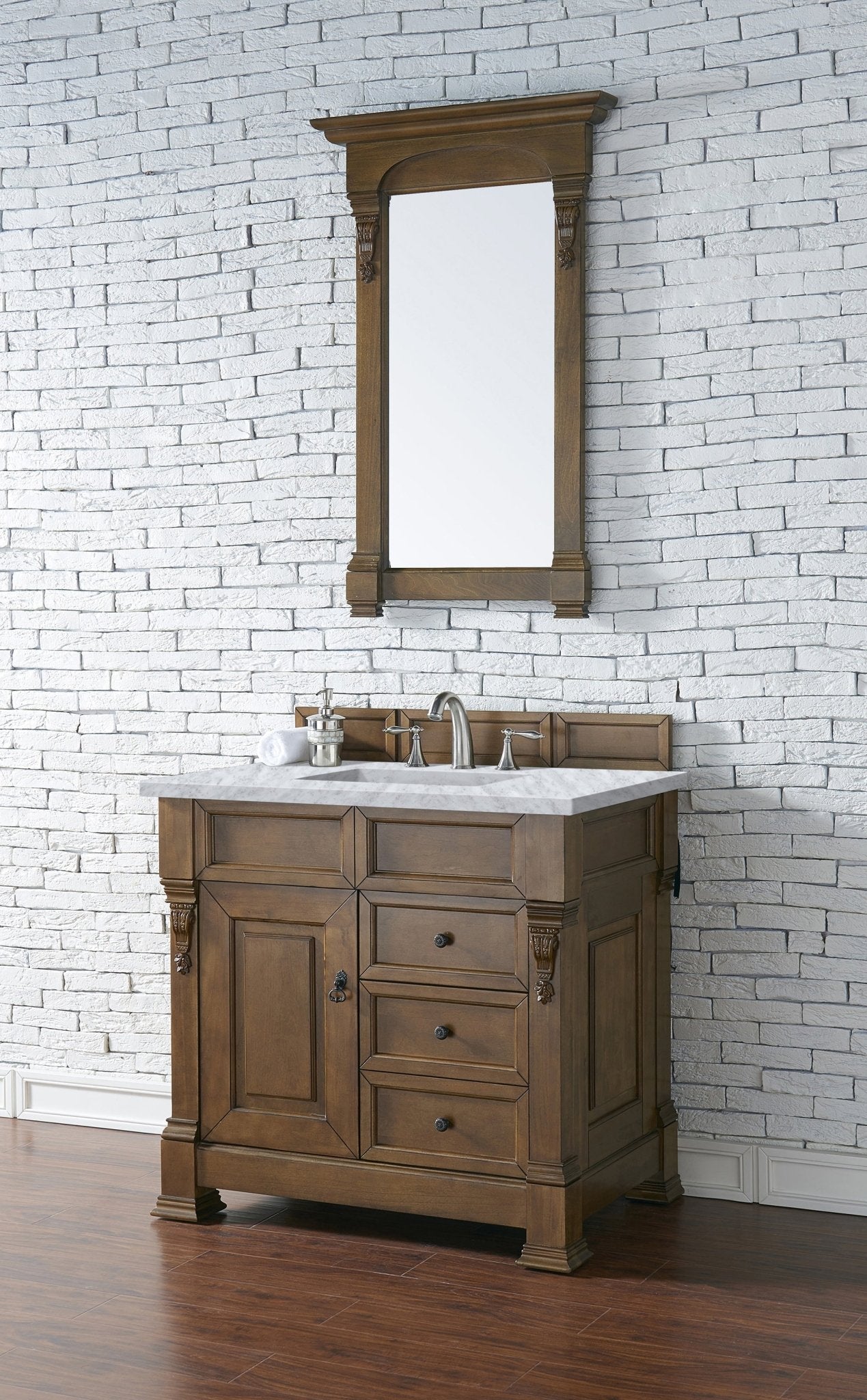 James Martin Vanities - Brookfield 36" Single Bathroom Vanity in Country Oak - 147 - 114 - 5576 - Home Luxury USA