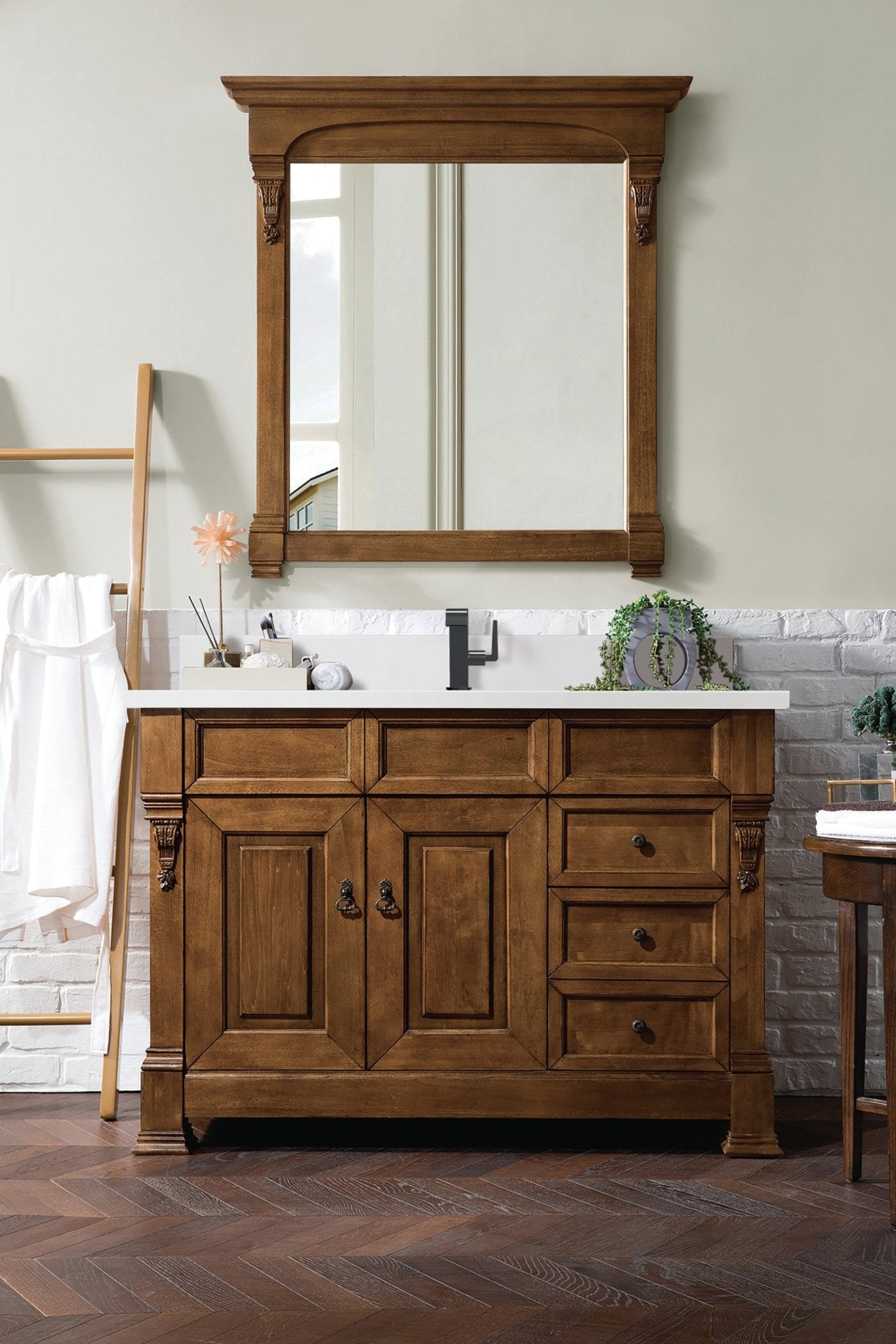 James Martin Vanities - Brookfield 48" Single Bathroom Vanity in Country Oak - 147 - 114 - V48 - COK - 1WZ - Home Luxury USA