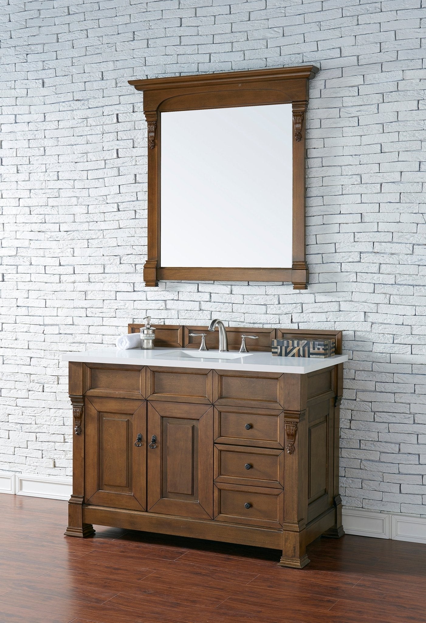 James Martin Vanities - Brookfield 48" Single Bathroom Vanity in Country Oak - 147 - 114 - V48 - COK - 3WZ - Home Luxury USA