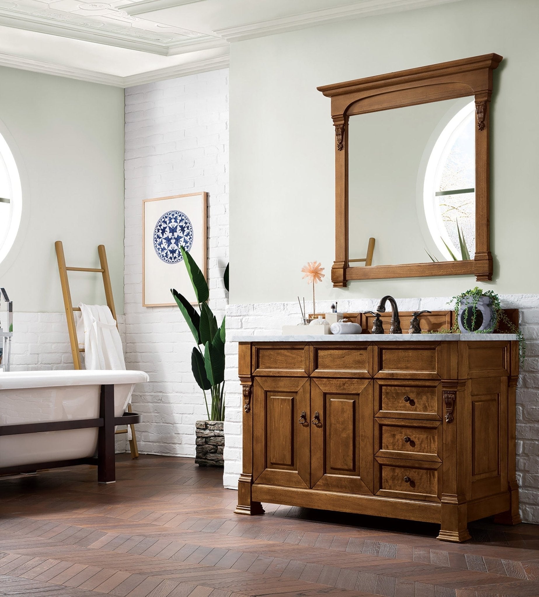 James Martin Vanities - Brookfield 48" Single Bathroom Vanity in Country Oak - 147 - 114 - V48 - COK - 3WZ - Home Luxury USA