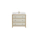 James Martin Vanities - Celeste 36" Single Vanity in Sunwashed Oak with Embossed Shagreen - D604 - V36 - SHG - 1WZ - Home Luxury USA