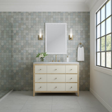 James Martin Vanities - Celeste 48" Single Vanity in Sunwashed Oak with Embossed Shagreen - D604 - V48 - SHG - Home Luxury USA