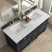 James Martin Vanities - Lorelai 60" Double Vanity in Black Onyx - 424 - V60D - BKO - 3WZ - Home Luxury USA