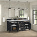 James Martin Vanities - Lorelai 60" Double Vanity in Black Onyx - 424 - V60D - BKO - Home Luxury USA