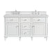 James Martin Vanities - Lorelai 60" Double Vanity in Bright White - 424 - V60D - BW - Home Luxury USA