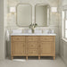 James Martin Vanities - Lorelai 60" Double Vanity in Light Natural Oak - 424 - V60D - LNO - 1WZ - Home Luxury USA