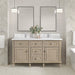 James Martin Vanities - Lorelai 60" Double Vanity in Whitewashed Oak - 424 - V60D - WWO - 1WZ - Home Luxury USA