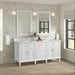 Lorelai 72" Double Vanity in Bright White by James Martin Vanities - SKU 424-V72-BW | Home Luxury USA