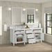 Lorelai 72" Double Vanity in Bright White by James Martin Vanities - SKU 424-V72-BW | Home Luxury USA