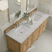 James Martin Vanities - Lorelai 72" Double Vanity in Light Natural Oak - 424 - V72D - LNO - 3EJP - Home Luxury USA