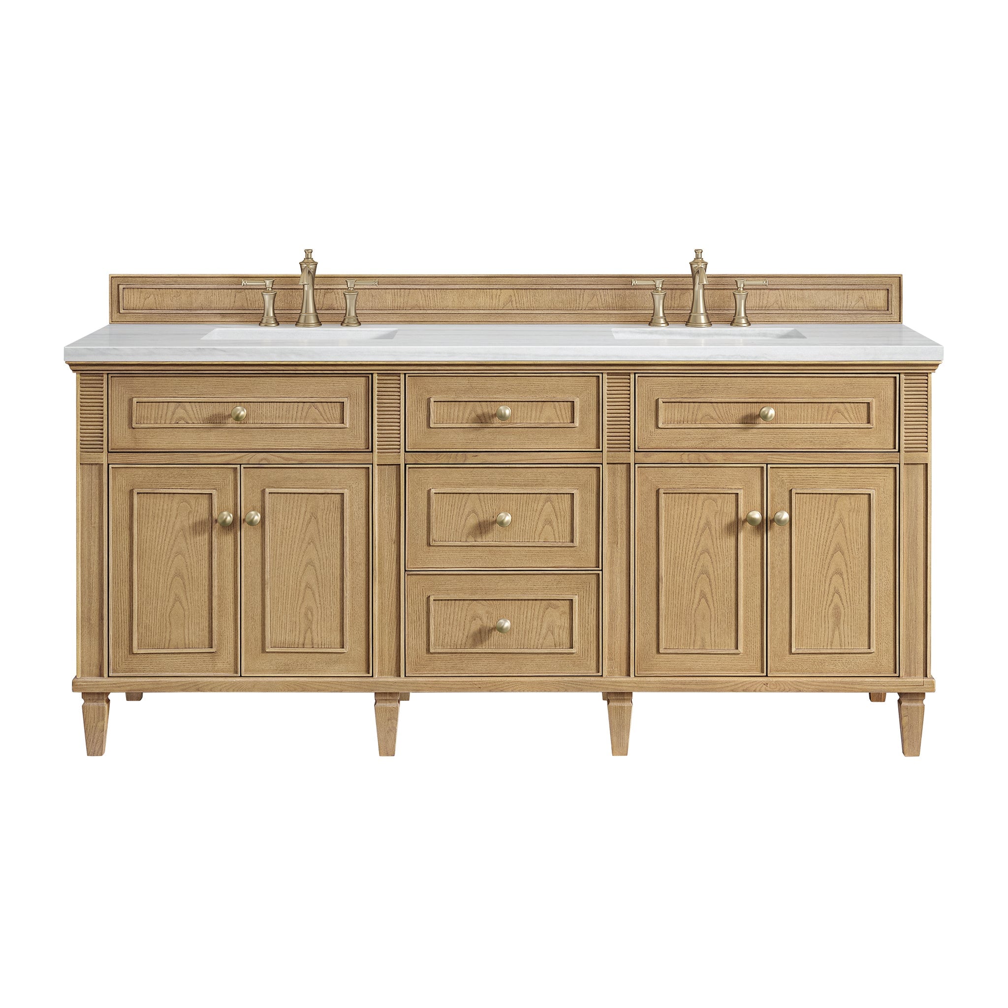 James Martin Vanities - Lorelai 72" Double Vanity in Light Natural Oak - 424 - V72D - LNO - Home Luxury USA