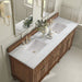 James Martin Vanities - Lorelai 72" Double Vanity in Mid - Century Walnut - 424 - V72D - WLT - 3AF - Home Luxury USA