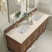 James Martin Vanities - Lorelai 72" Double Vanity in Mid - Century Walnut - 424 - V72D - WLT - 3EMR - Home Luxury USA