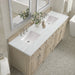 James Martin Vanities - Lorelai 72" Double Vanity in Whitewashed Oak - 424 - V72D - WWO - 3AF - Home Luxury USA