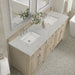 James Martin Vanities - Lorelai 72" Double Vanity in Whitewashed Oak - 424 - V72D - WWO - 3EJP - Home Luxury USA