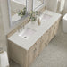 James Martin Vanities - Lorelai 72" Double Vanity in Whitewashed Oak - 424 - V72D - WWO - 3LDL - Home Luxury USA