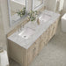 James Martin Vanities - Lorelai 72" Double Vanity in Whitewashed Oak - 424 - V72D - WWO - 3VSL - Home Luxury USA