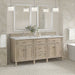 James Martin Vanities - Lorelai 72" Double Vanity in Whitewashed Oak - 424 - V72D - WWO - Home Luxury USA