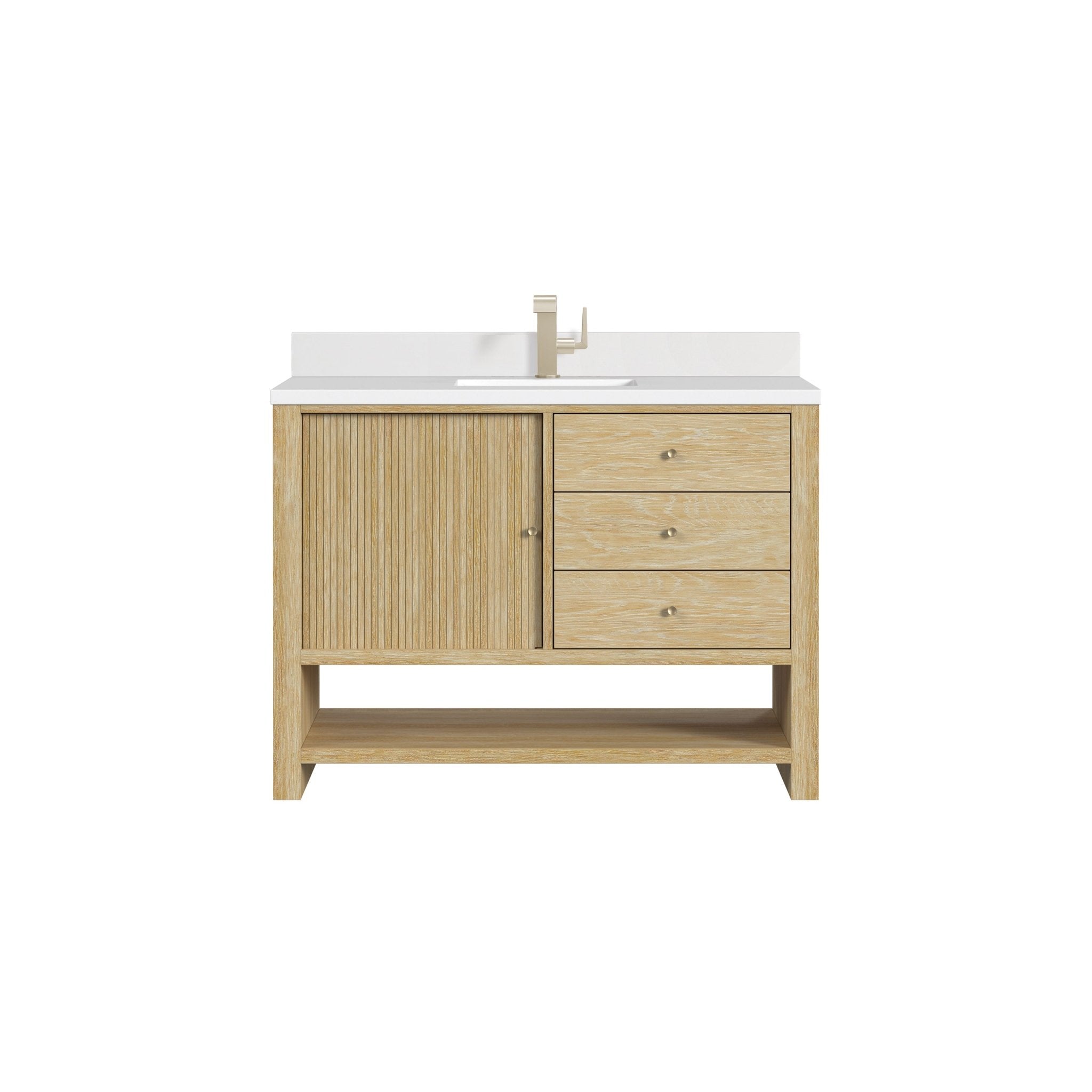 Marigot Single 48" Single Vanity in Sunwashed Oak by James Martin Vanities - SKU D404-V48-SWO-1WZ | Home Luxury USA