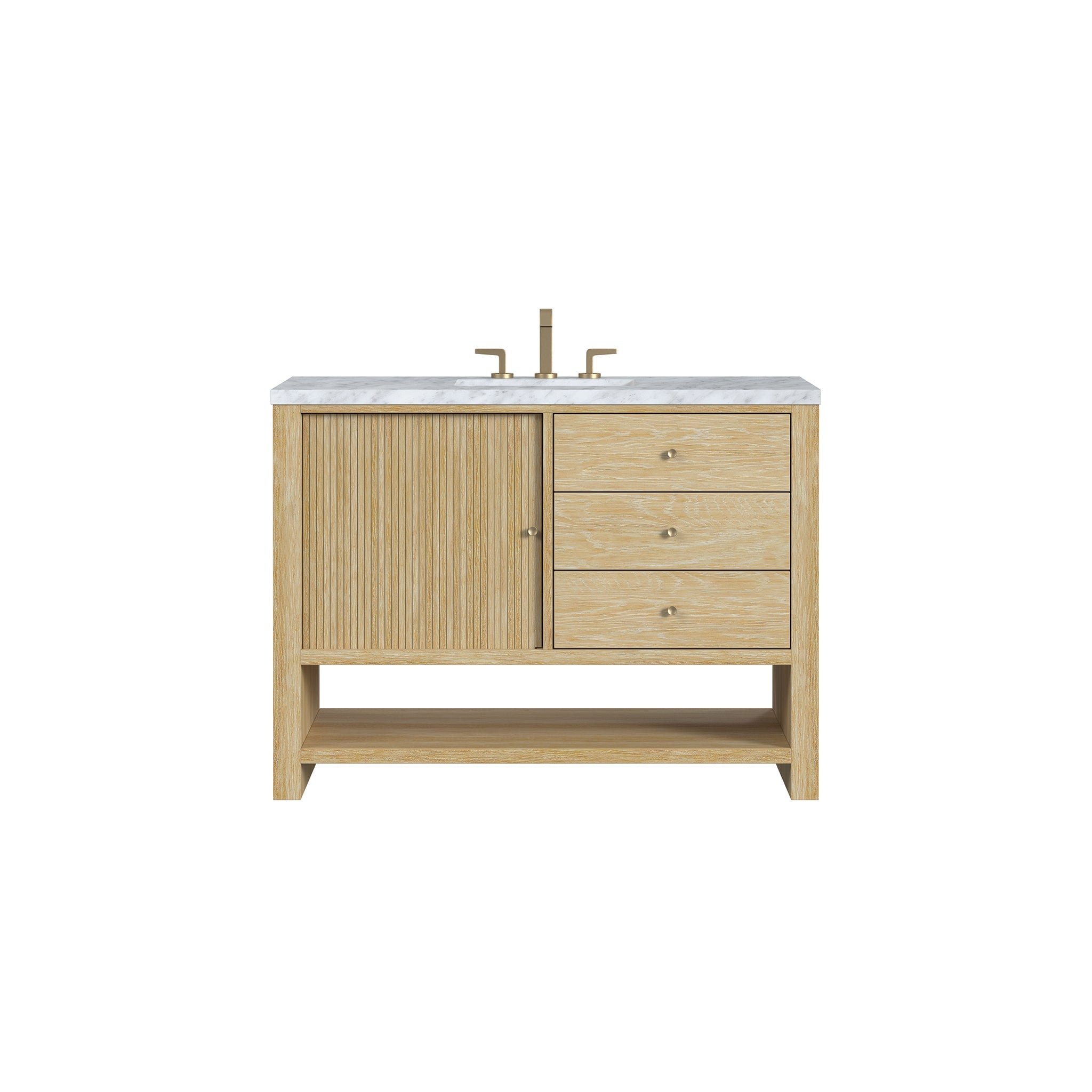 James Martin Vanities - Marigot Single 48" Single Vanity in Sunwashed Oak - Home Luxury USA