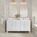 Myrrin 60" Double Vanity in Bright White by James Martin Vanities - SKU 485-V60D-BW-1WZ | Home Luxury USA