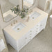 Myrrin 60" Double Vanity in Bright White by James Martin Vanities - SKU 485-V60D-BW-3EMR | Home Luxury USA