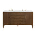 Myrrin 60" Double Vanity in Mid-Century Walnut by James Martin Vanities - SKU 485-V60D-WLT | Home Luxury USA