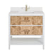 Olena 36" Single Vanity in Light Mappa Burl with Polished White Frame by James Martin Vanities - SKU | Home Luxury USA