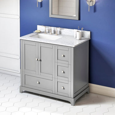 Jeffrey Alexander Addington 36-inch Single Bathroom Vanity Set With Top In Grey From Home Luxury USA