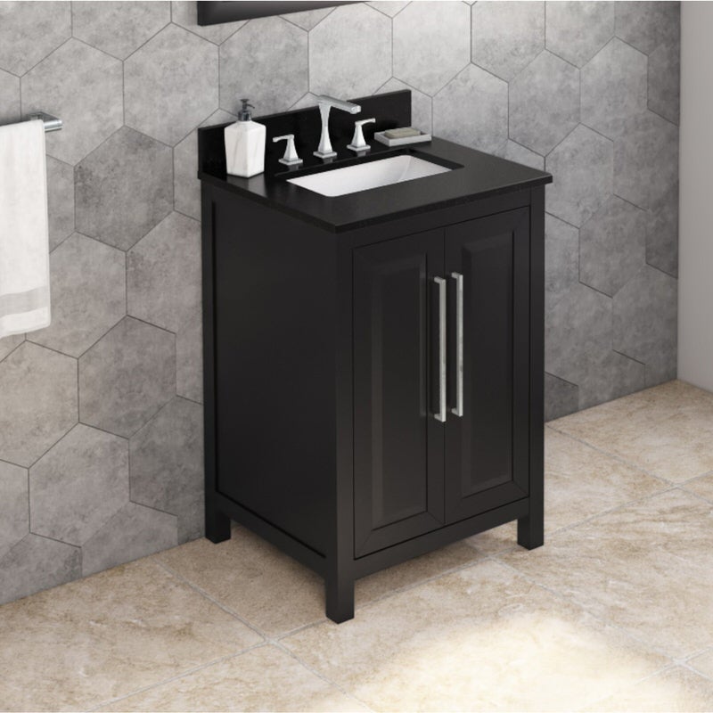Jeffrey Alexander Cade 24-inch Single Bathroom Vanity Set With Top In Black From Home Luxury USA