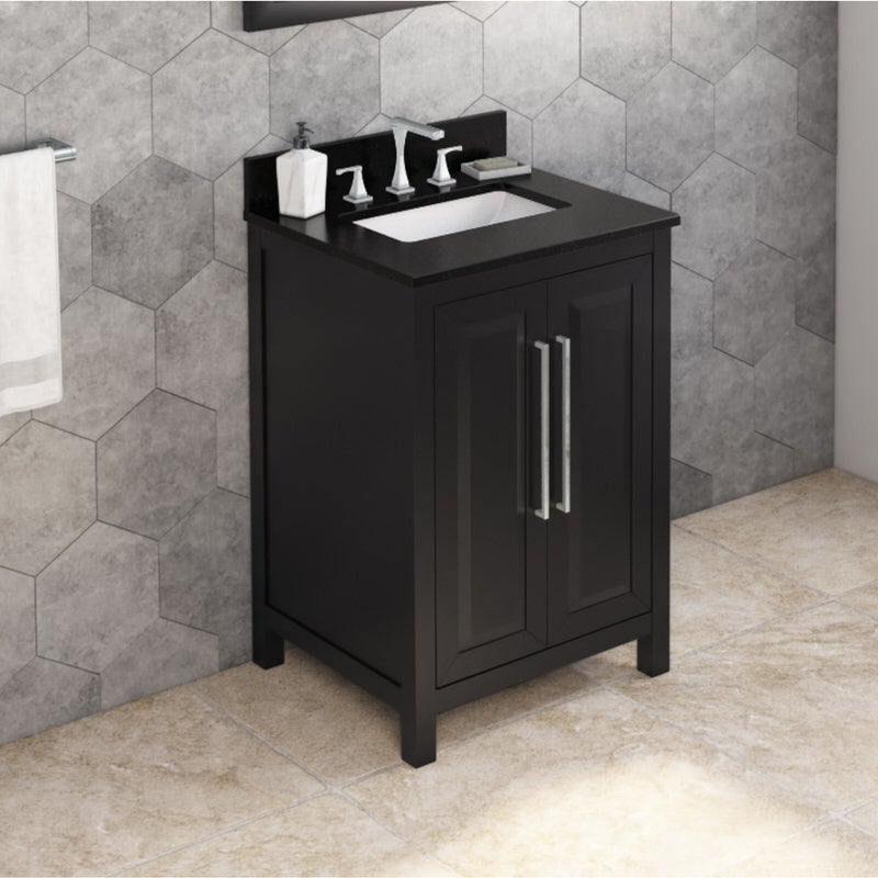 Cade 24-inch Single Bathroom Vanity Set - SKU VKITCAD24BKBGR | Home Luxury USA