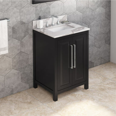 Cade 24-inch Single Bathroom Vanity Set - SKU VKITCAD24BKCQR | Home Luxury USA