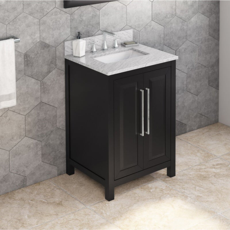 Cade 24-inch Single Bathroom Vanity Set - SKU VKITCAD24BKWCR | Home Luxury USA