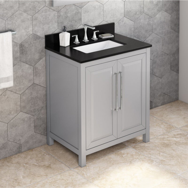 Jeffrey Alexander Cade 30-inch Single Bathroom Vanity Set With Top In Grey From Home Luxury USA