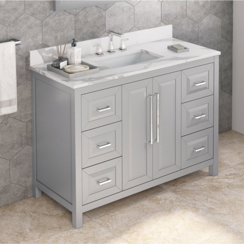 Jeffrey Alexander Cade 48-inch Single Bathroom Vanity Set With Top In Grey From Home Luxury USA