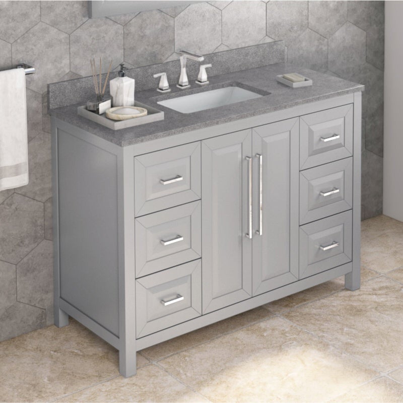 Jeffrey Alexander Cade 48-inch Single Bathroom Vanity Set With Top In Grey From Home Luxury USA