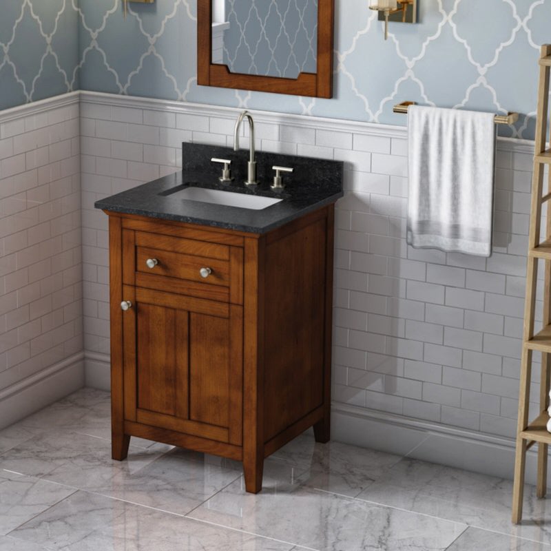 Jeffrey Alexander Chatham 24-inch Bathroom Vanity With Top In Brown From Home Luxury USA