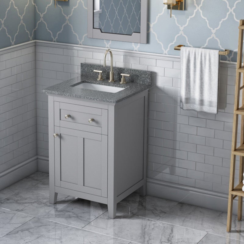 Jeffrey Alexander Chatham 24-inch Bathroom Vanity With Top In Grey From Home Luxury USA