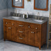Jeffrey Alexander Chatham 60-inch Double Sink Bathroom Vanity In Brown From Home Luxury USA