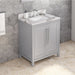 Jeffrey Alexander Cade 30-inch Single Bathroom Vanity Set - SKU VKITCAD30GRCQR | Home Luxury USA