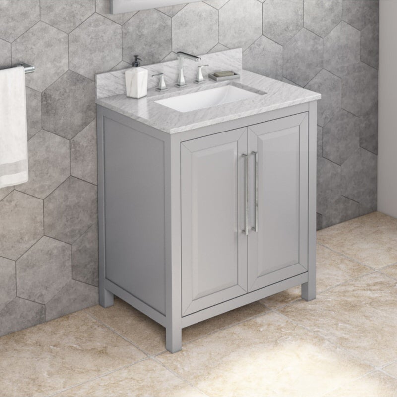 Jeffrey Alexander Cade 30-inch Single Bathroom Vanity Set - SKU VKITCAD30GRWCR | Home Luxury USA