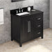 Jeffrey Alexander Cade 36-inch Left Offset Single Bathroom Vanity Set - SKU VKITCAD36BKBGR | Home Luxury USA